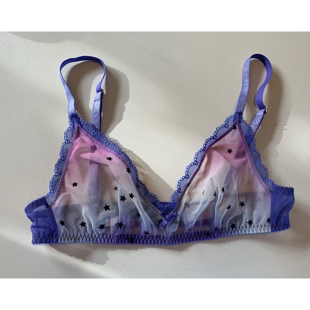 Savage X Fenty, | Rainbow mesh bralette